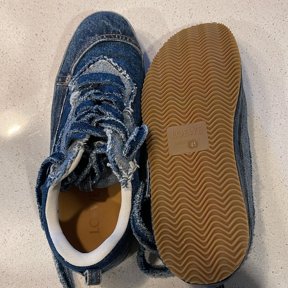 Loewe Deconstructed Denim Low-Top Sneakers - Sz 11/41 NEW - Picture 7 of 14